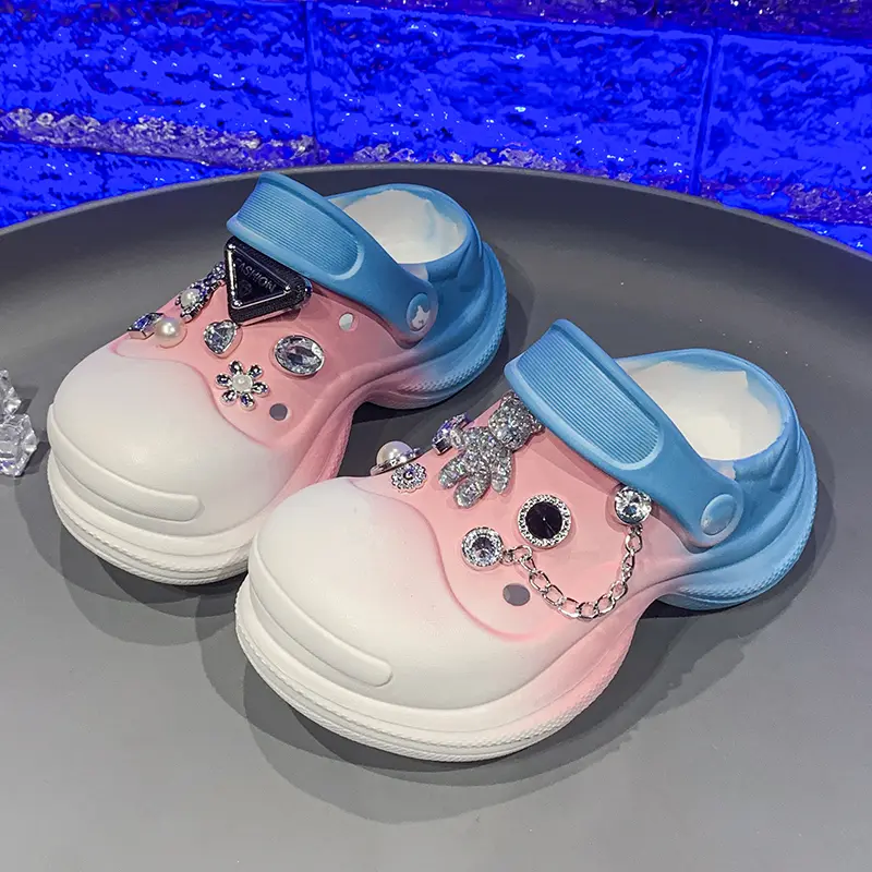 2025 Children Casual Slippers for Girls Summer New Fashion Korean Style Soft Bottom Anti-slippery Versatile Cut-outs Beach Shoes