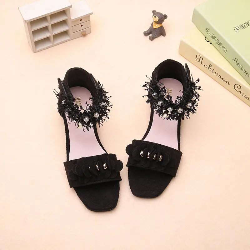 Little Girl Sandal Summer Wedding Party Princess New Fashion Children High Heel Shoes Versatile Kids Causal Performance Sandals