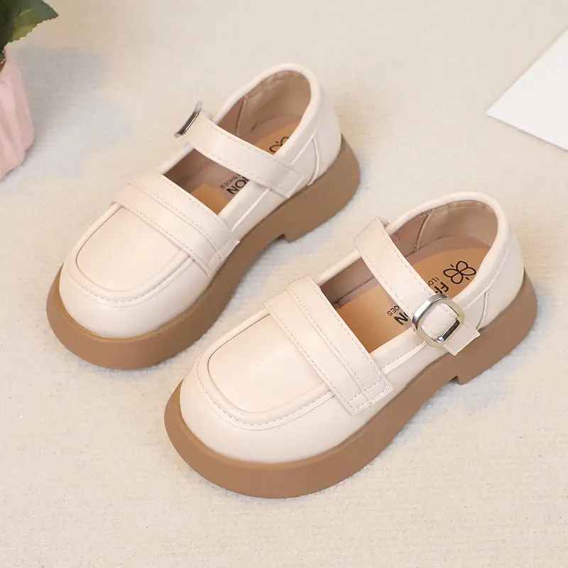 Girls Leather Shoes for Party Wedding Simple Solid Black Kids UK Uniform School Shoes Children Performance Shoes Spring Autumn