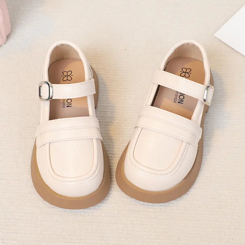 Girls Leather Shoes for Party Wedding Simple Solid Black Kids UK Uniform School Shoes Children Performance Shoes Spring Autumn