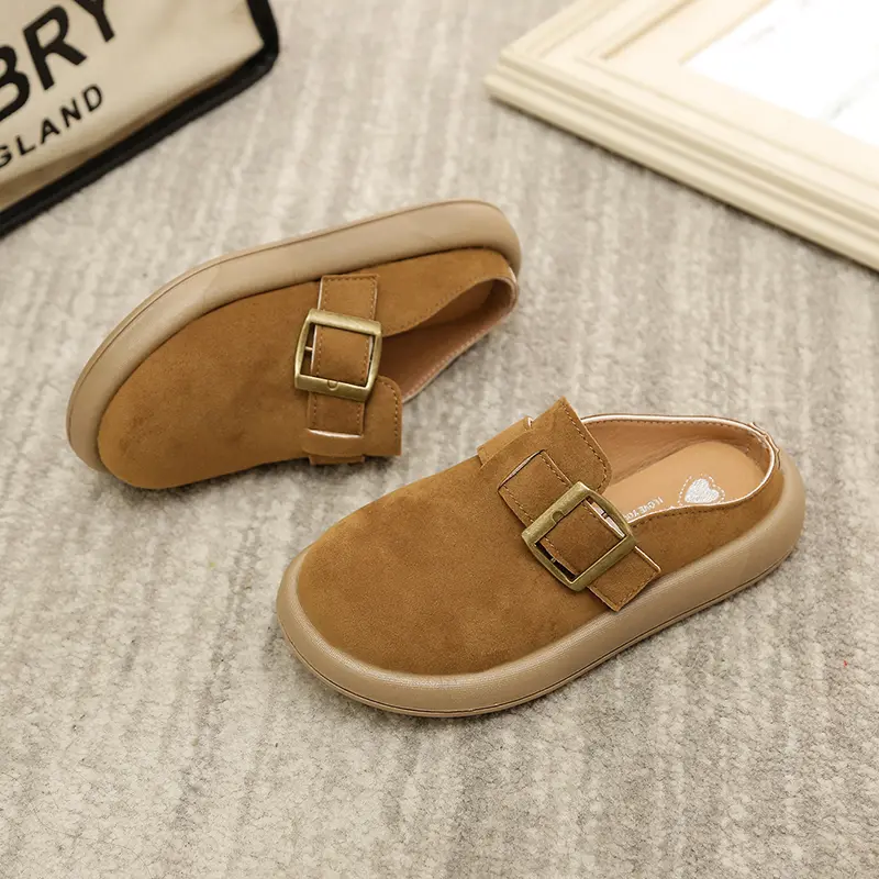 2024 New Children's Slippers Home Soft Bottom Girls Versatile Slip-on Shoes Fashion Causal Kids Mules Slippers Simple Round-toe
