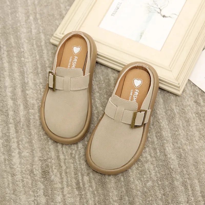 2024 New Children's Slippers Home Soft Bottom Girls Versatile Slip-on Shoes Fashion Causal Kids Mules Slippers Simple Round-toe