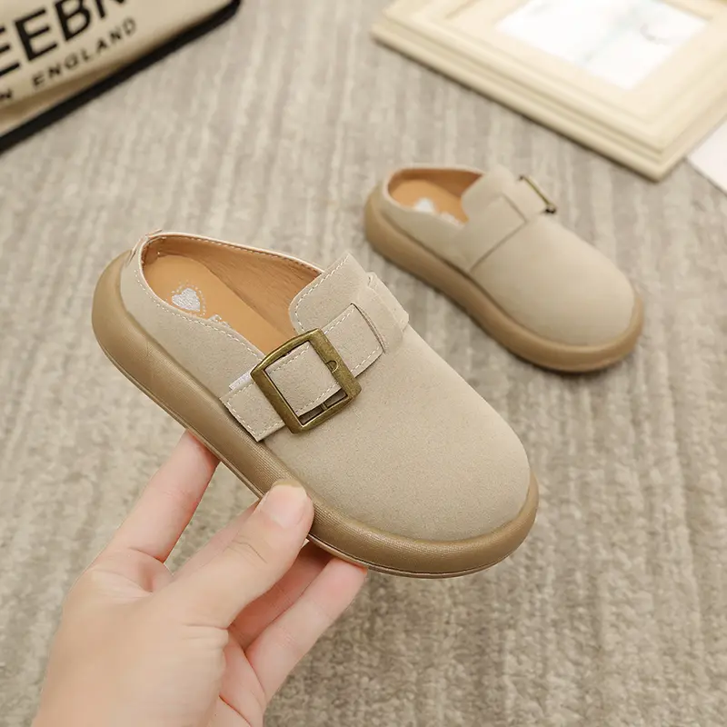 2024 New Children's Slippers Home Soft Bottom Girls Versatile Slip-on Shoes Fashion Causal Kids Mules Slippers Simple Round-toe