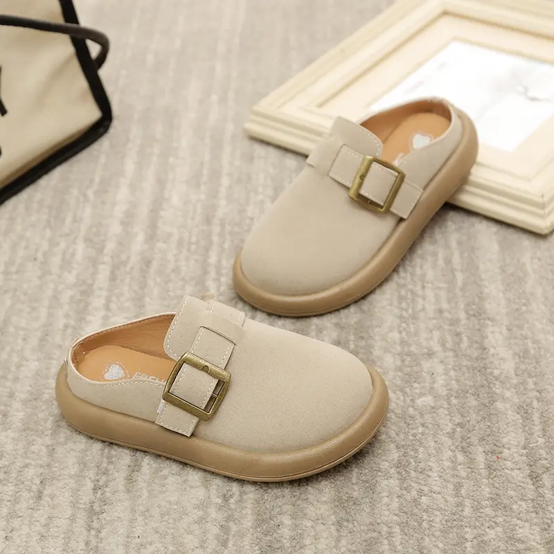 2024 New Children's Slippers Home Soft Bottom Girls Versatile Slip-on Shoes Fashion Causal Kids Mules Slippers Simple Round-toe