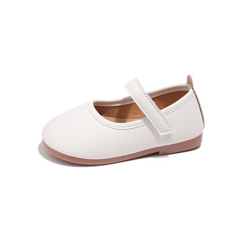 JGSHOWKITO Girls Simple Leather Shoes Fashion Princess Sweet Kids Flats Children Mary Janes for Wedding Party Classic Style Cute