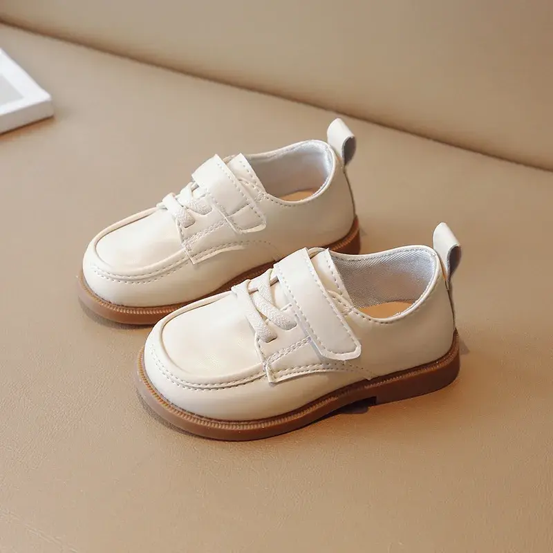 Children's Leather Shoes Solid Color Girls' Flat Shoes Breathable Spring Autumn Kids Fashion Boys Causal School Shoes Non-slip