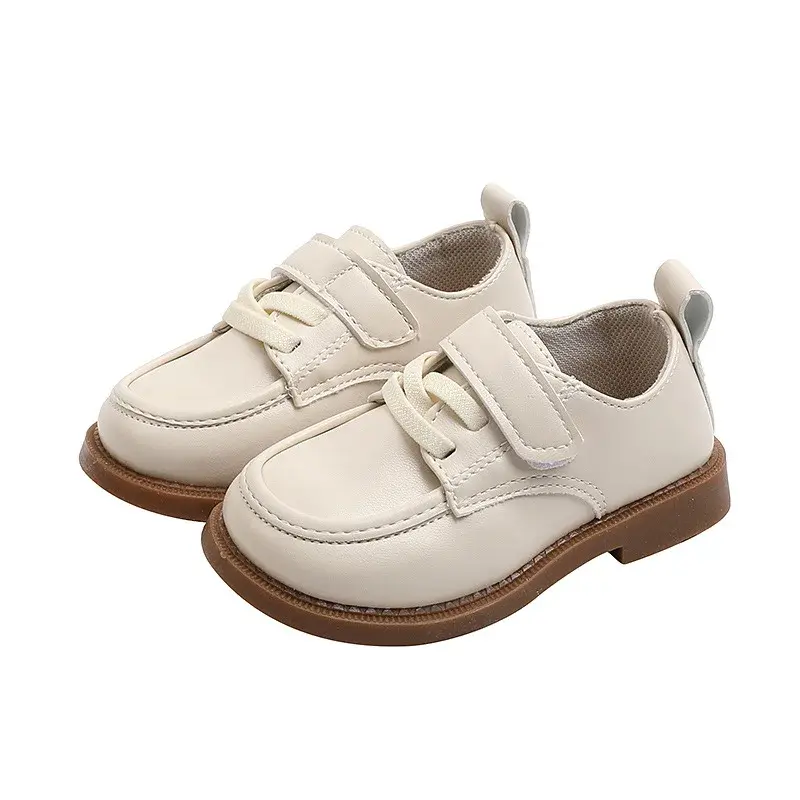 Children's Leather Shoes Solid Color Girls' Flat Shoes Breathable Spring Autumn Kids Fashion Boys Causal School Shoes Non-slip