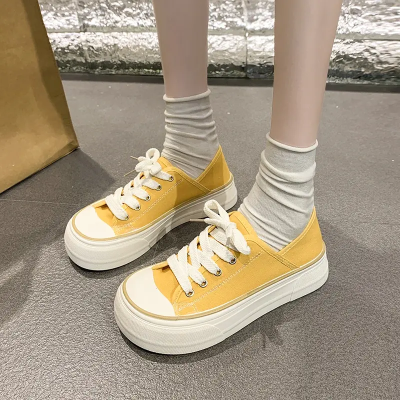 2025 Woman Casual Shoe Spring New Fashionable Korean Style Soft Bottom Anti-slipepry Versatile Daily Simple Low-top Canvas Shoes