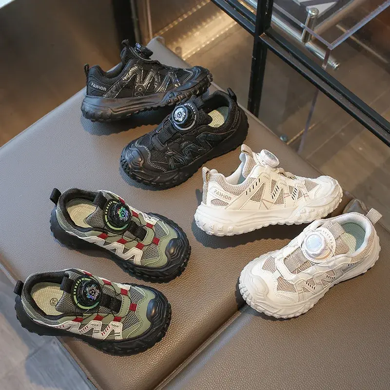 Children's Platform Sneakers Causal Versatile Girls New School Running Shoes Fashion Patchwork Kids Boys Basketball Shoes Mesh