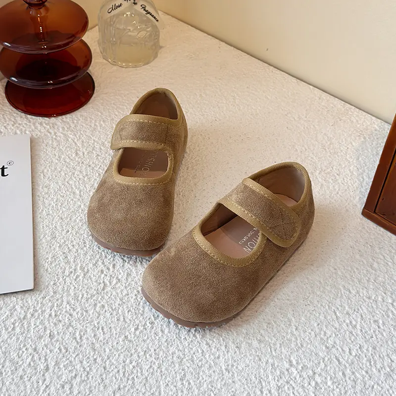 Spring Autumn New Children's Shoe for Girl Simple Fashion Kids Leather Shoes Solid Color Versatile Toddler Causal Shoes Non-slip