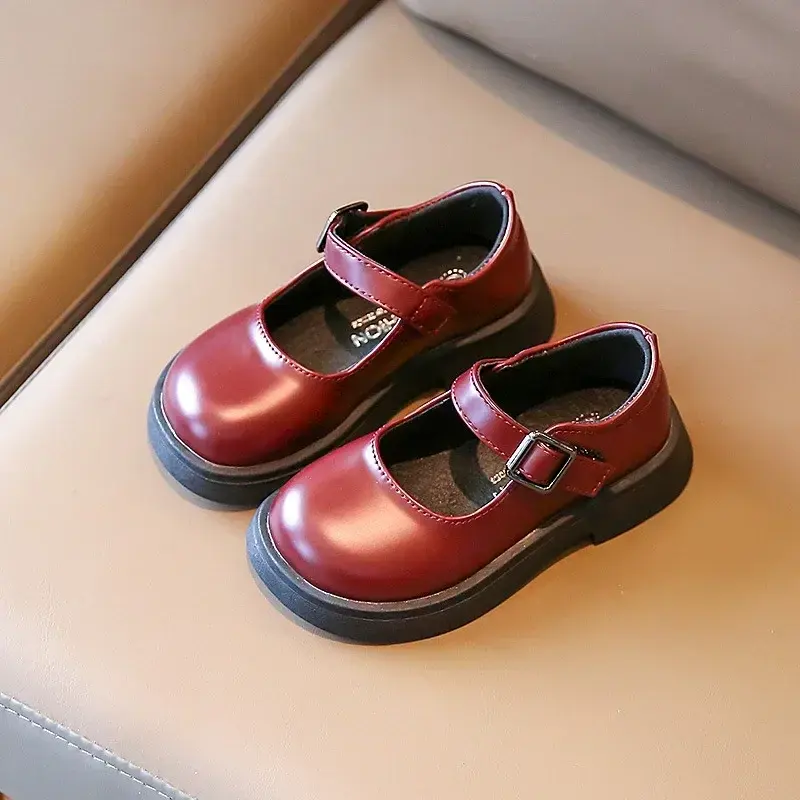 Children's Leather Shoes Spring Autumn Versatile Kids Girls Causal Single Shoes Fashion Korean Style Princess Mary Jane Shoes