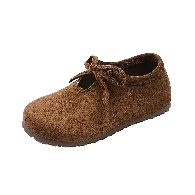 Children's Loafers Shallow Bowknot Girls' Flat Shoes Fashion Toddlers Versatile Moccasins Spring Autumn Causal Kids Leather Shoe