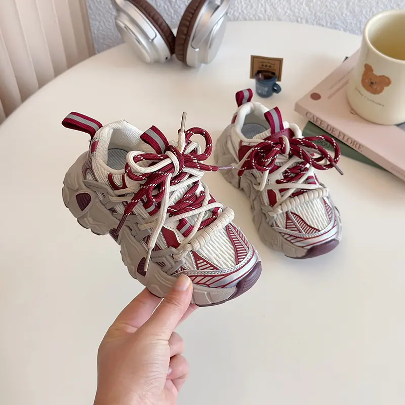 Kids Sneakers for Girls 2025 New Toddlers Causal Shoes Spring Autumn Chunky Versatile Children School Basketball Shoes Non-slip