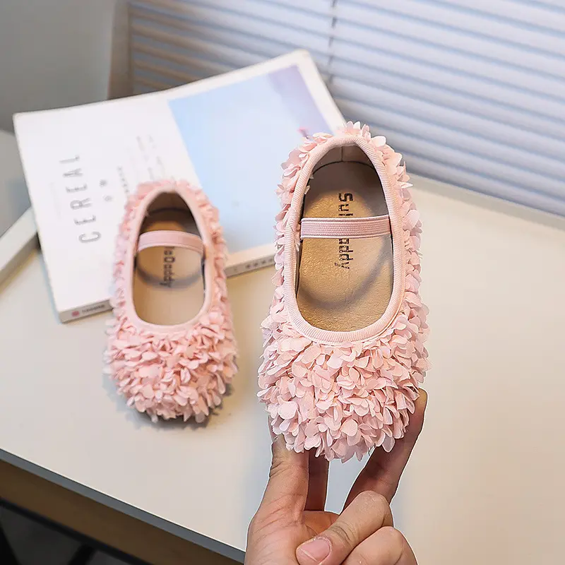 Girls' Flat Shoes Spring Autumn New Princess Ballet Versatile Children's Leather Shoes Fashion Sweet Kids Causal Walking Shoes