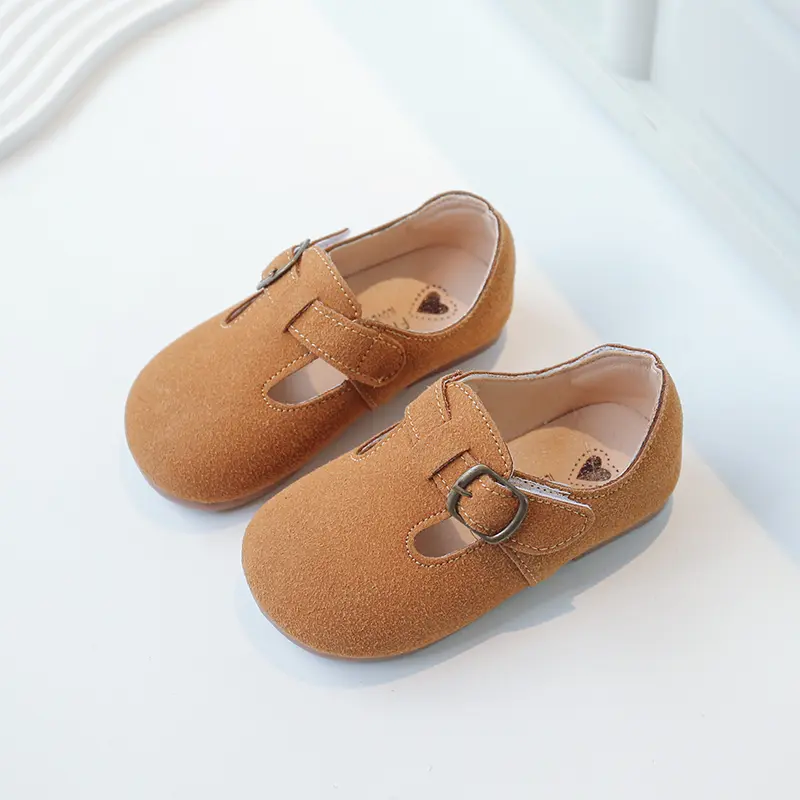 Korean Children's Shoes 2025 Autumn and Spring New Kids Fashion Retro Leather Shoes for Boys Britain Style Moccasin Shoes Simple