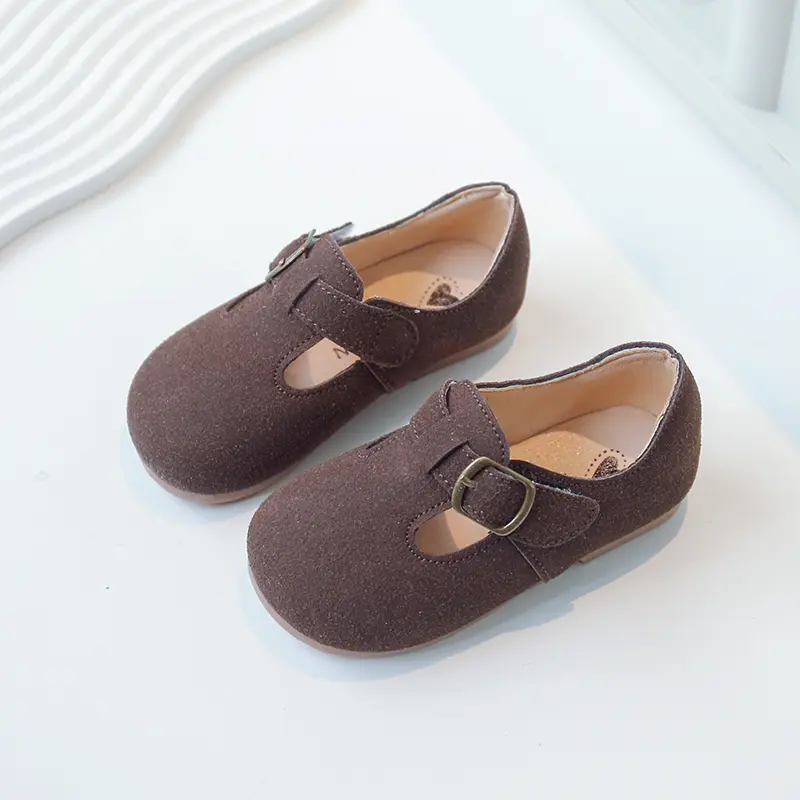 Korean Children's Shoes 2025 Autumn and Spring New Kids Fashion Retro Leather Shoes for Boys Britain Style Moccasin Shoes Simple