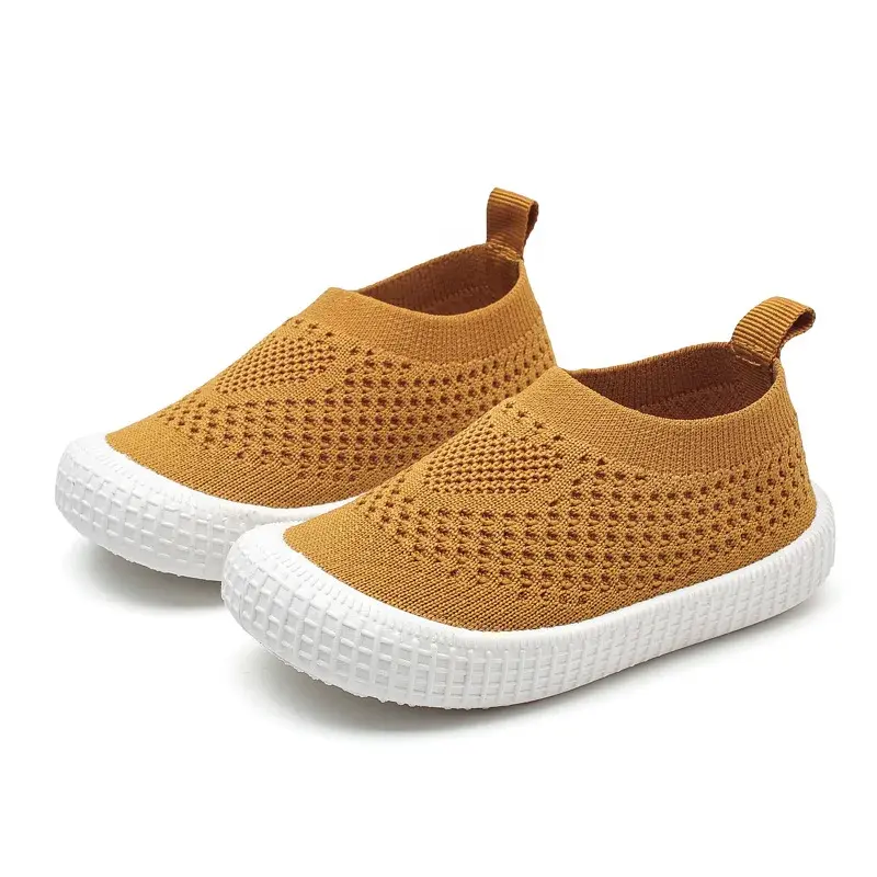 Children Casual Shoes Kids Sneakers Candy  Soft Stretch Fabric Breathable Slip-on Sports Shoes For Boys Girls Fashion Hot 2024