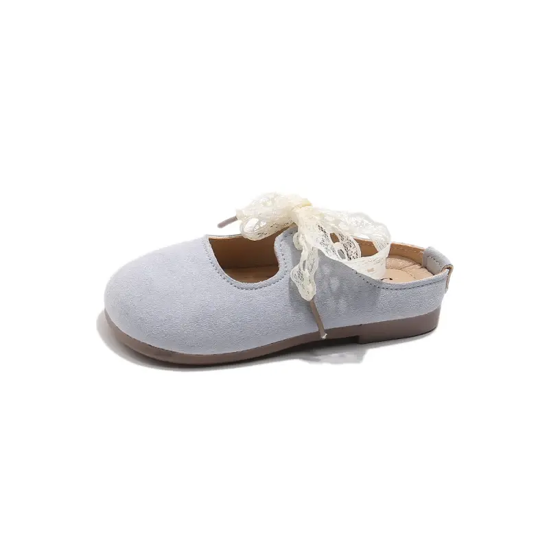 2025 Children Leather Shoes for Girls Spring Autumn New Fashion Korean Style Soft Bottom Anti-slippery Versatile Princess Mules