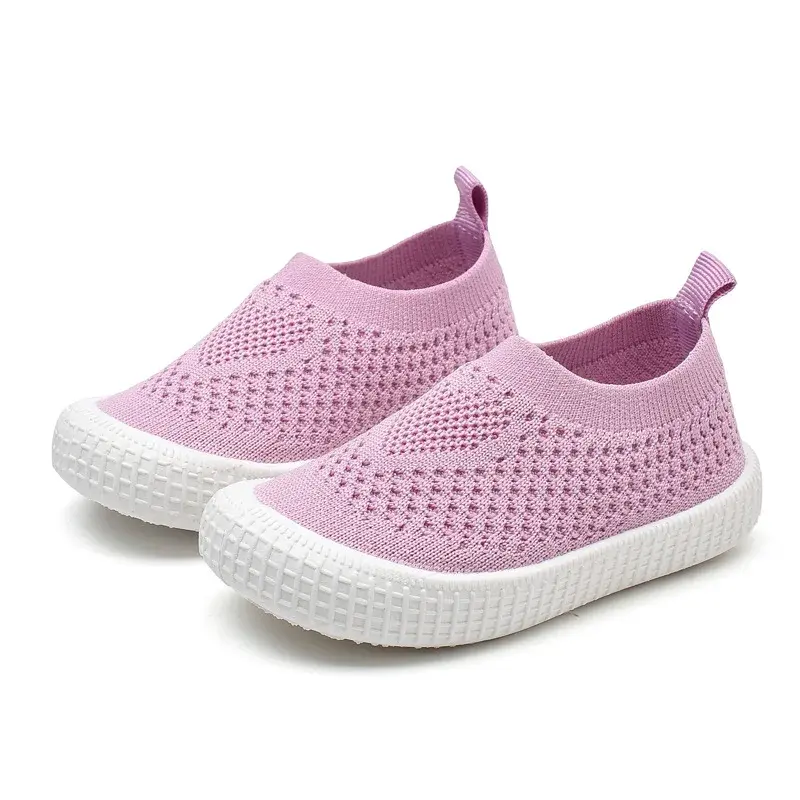 Children Casual Shoes Kids Sneakers Candy  Soft Stretch Fabric Breathable Slip-on Sports Shoes For Boys Girls Fashion Hot 2024