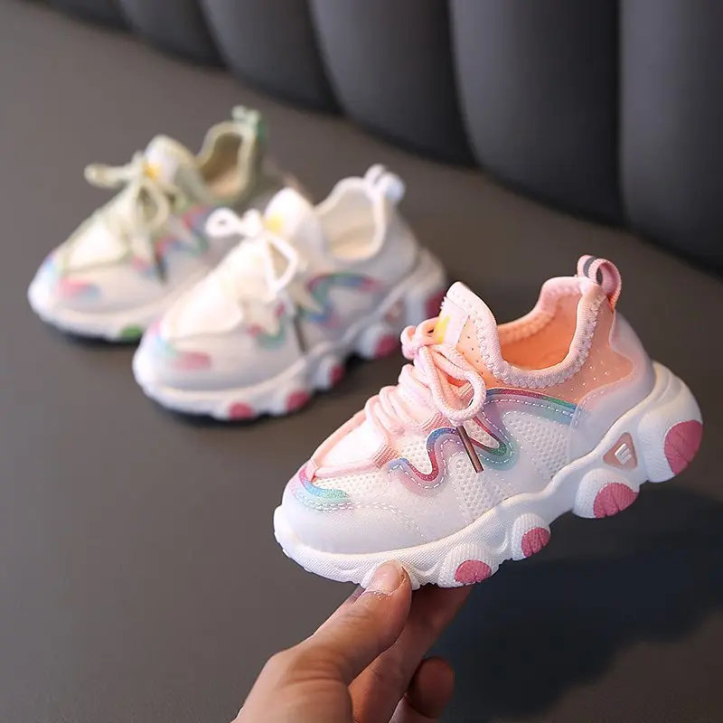 Children's Sports Shoes for Toddlers Boys Girls Little Kids Running Sneakers Air Mesh Breathable Soft Fashion Classic Casual New