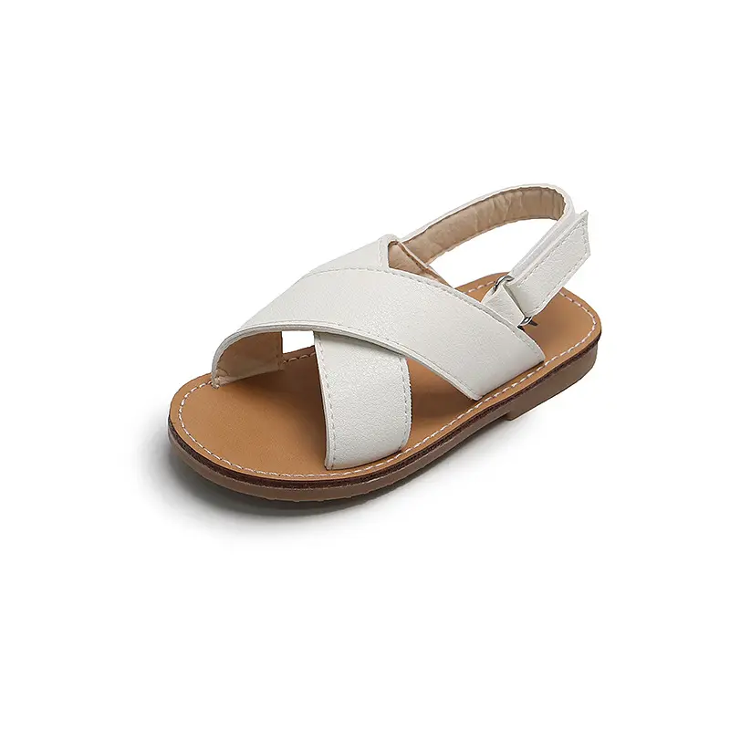 Toddlers Boys Girls Sandals 2025 Summer Children Beach Shoes Kids Fashion Sandals Cross-tied Anti-sliperry Soft Simple New Hot