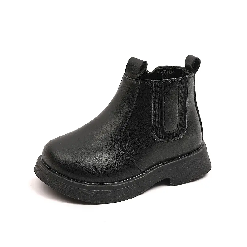 Kids Short Boots Solid Color Versatile Boys Girls Chelsea Boots British Style 2025 Autumn New Children Ankle Boot Soft Bottom