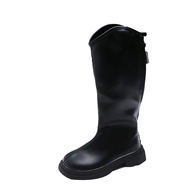 Girls High Boots Korean Style 2024 Autumn New Fashion boots Elegant Kids Size Knight Boots Non-slip Children  Princess Shoes