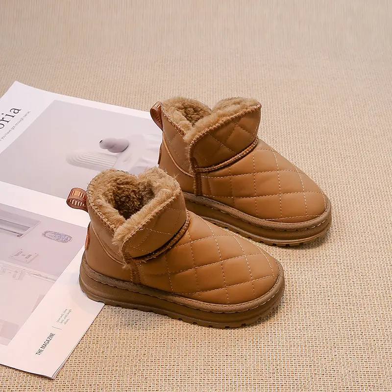 Unisex Kids Snow Boots Boys Girls Ankle Boots 2024 Autumn Winter Warm Thick Cotton Children Thermal Boots Fashion Classic 26-37