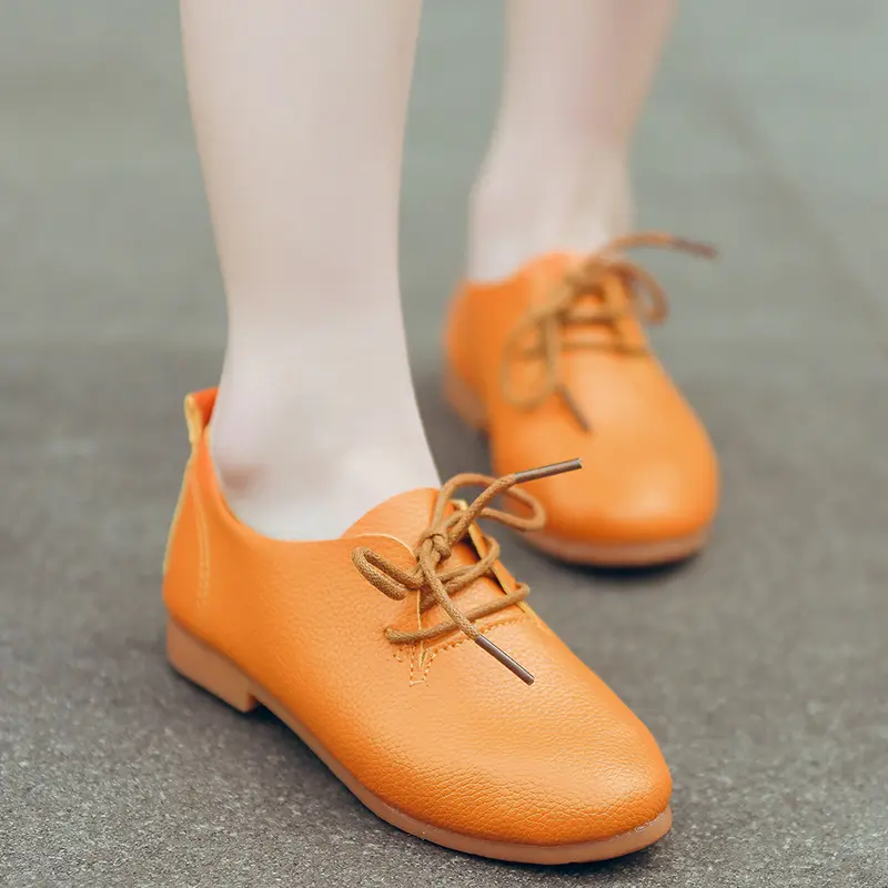 JGSHOWKITO Kids Shoes Boys Shoes Children's Casual Sneakers Girls Flats Candy Color Soft Lace-up Classical Comfortable Hot New