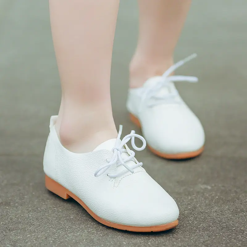 JGSHOWKITO Kids Shoes Boys Shoes Children's Casual Sneakers Girls Flats Candy Color Soft Lace-up Classical Comfortable Hot New