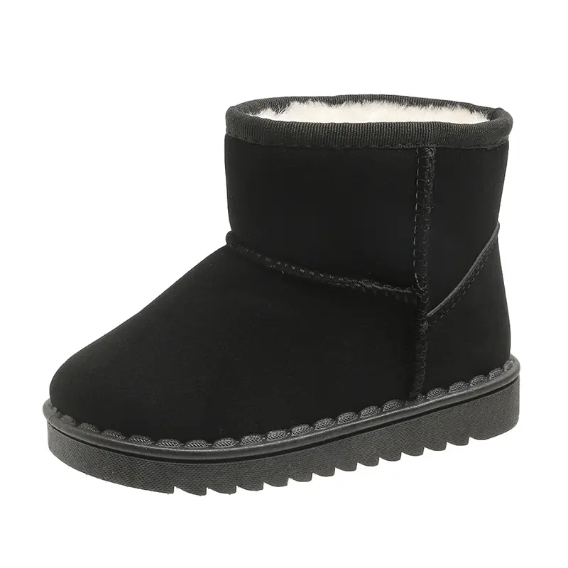 Children Snow Boots for Boys Girls Little Toddler Kids Thermal Boots Ankle Warm Classic Suede Flock Fabric Fashion Autumn Winter
