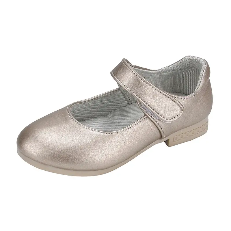 Girls PU Princess Leather Shoes 2025 Fashion New Versatile Casual Soft-Sole Breathable Kids Beach Shoes for Girls Wholesale Soft