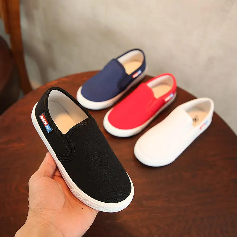 JGSHOWKITO Fashion Unisex Kids Canvas Shoes For Boys Girls Children's Casual Sneakers Soft Breathable Boys Flats All-Match 27-38