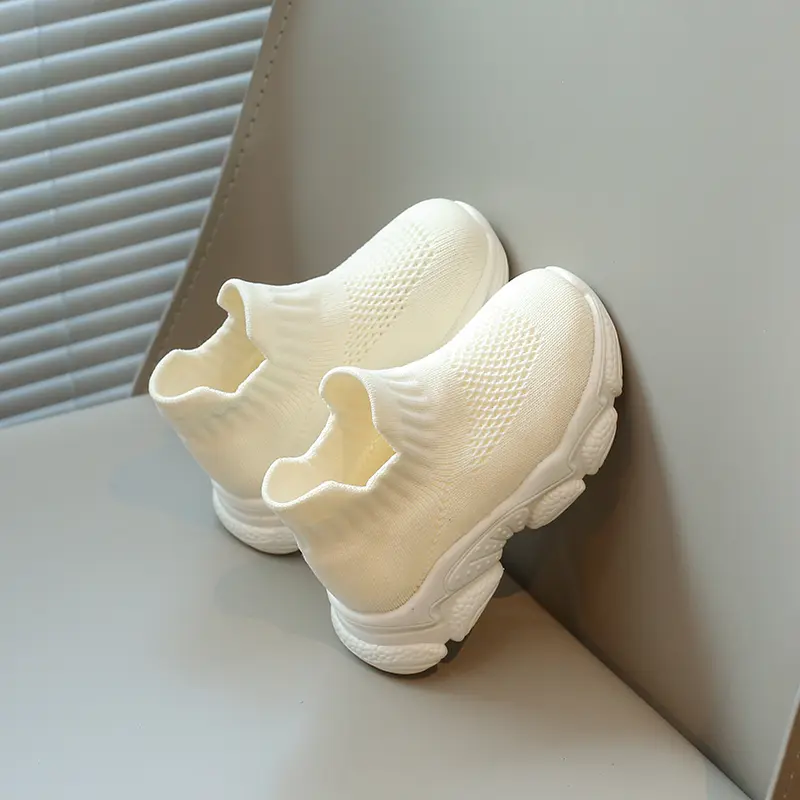 Kids Casual Shoes Children Sock Sneakers Stretch Fabric Slip-on Boys Girls Socks Shoes Breathable Autumn 2024 New Fashion 21-30