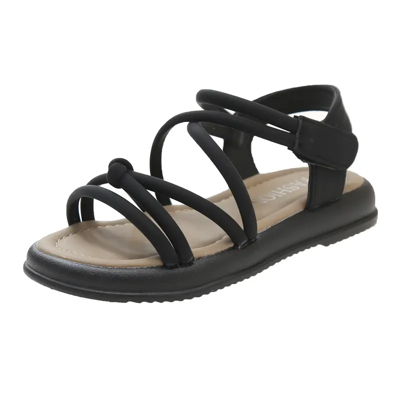 Girls Sandals Kids Sandals for Girls 2024 Summer Brand Children Beach Shoes Princess Sweet Gladiator Sandals Open Toes Anti-skid