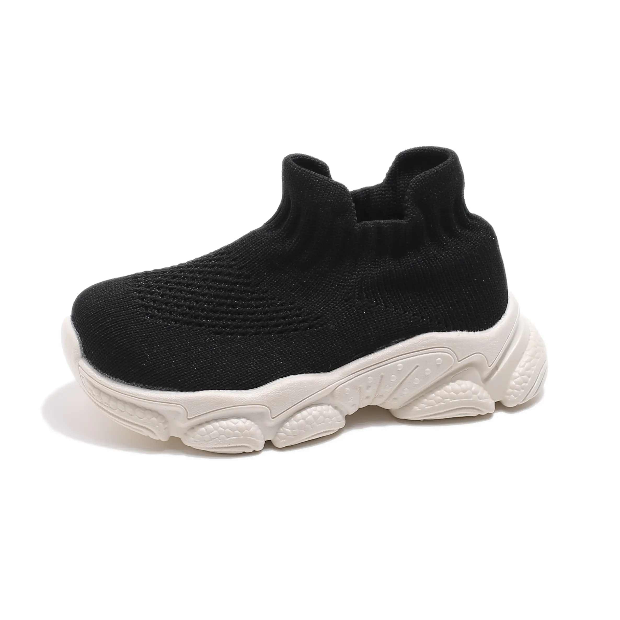 Kids Casual Shoes Children Sock Sneakers Stretch Fabric Slip-on Boys Girls Socks Shoes Breathable Autumn 2024 New Fashion 21-30