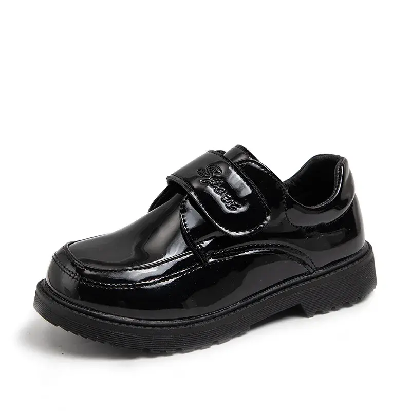 Boys Leather Shoes Spring Autumn Fashion Kids Soft Sole Shoes School Student Performance Flats Big Children's Shoes Black Formal