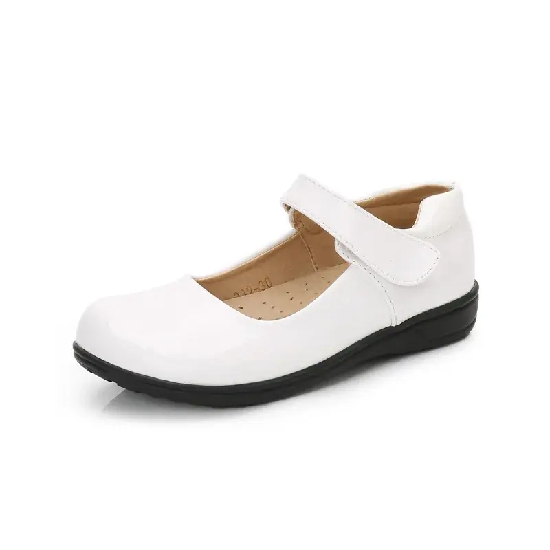 Children's Leather Shoes Spring Autumn Versatile Black School Girl Shoes Fashion Kids School Uniform Performance Shoes Versatile
