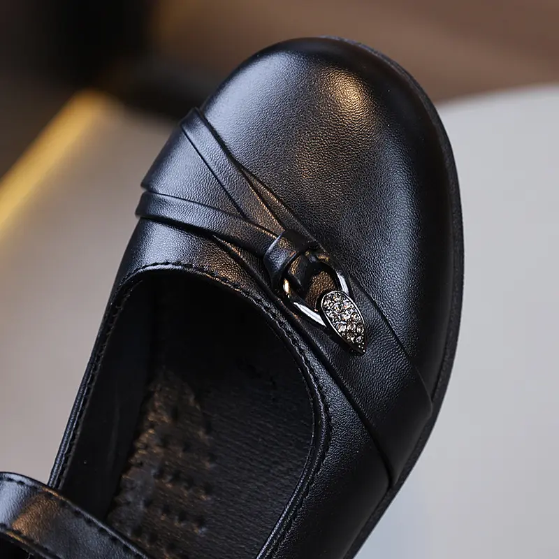 Little Girl Leather Shoes Children School Uniform Formal Shoes Black Versatile Kids Spring Autumn Performance Flat Shoes Fashion