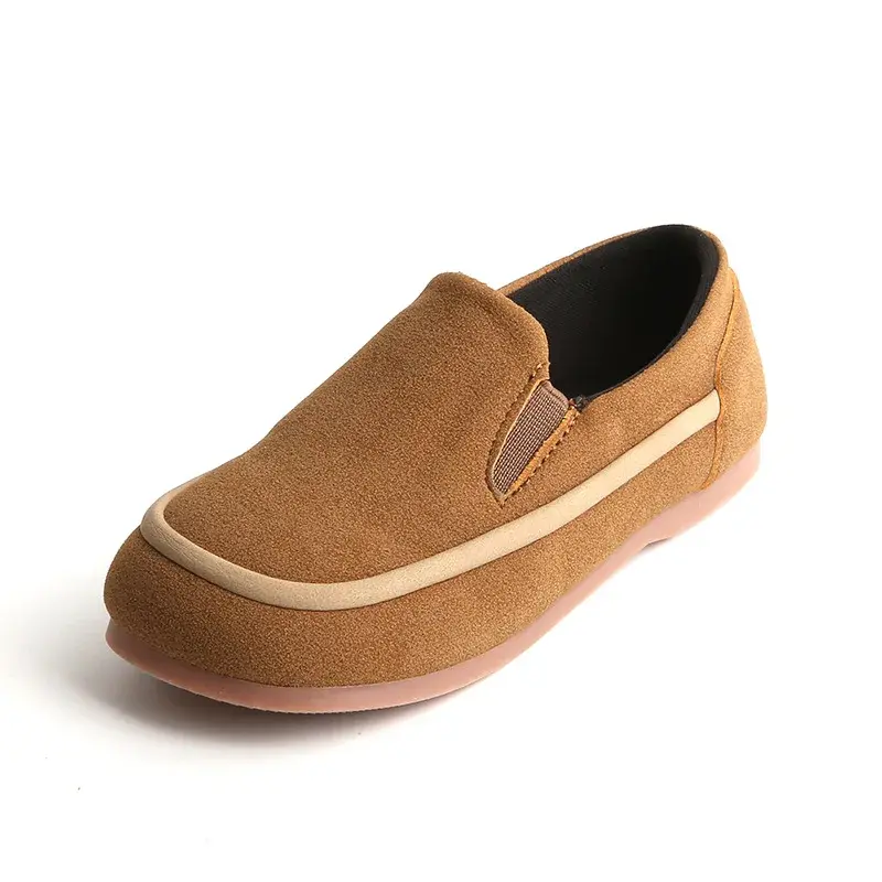 Little Boys Casual Shoes Kids Loafers Slip-on Fashion New Spring Autumn Flock Fabric Children Moccasins Flats Anti-skid Soft