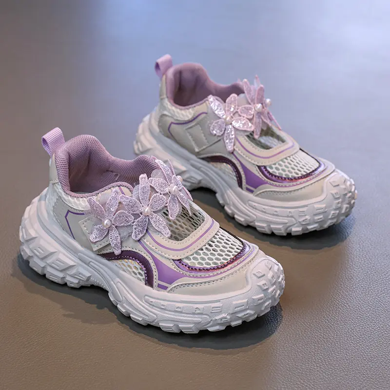 Summer 2025 Girl Sandals Trend New Children's Sports Sandals Mesh Fashion Kids Causal School Running Shoes Breathable Classic