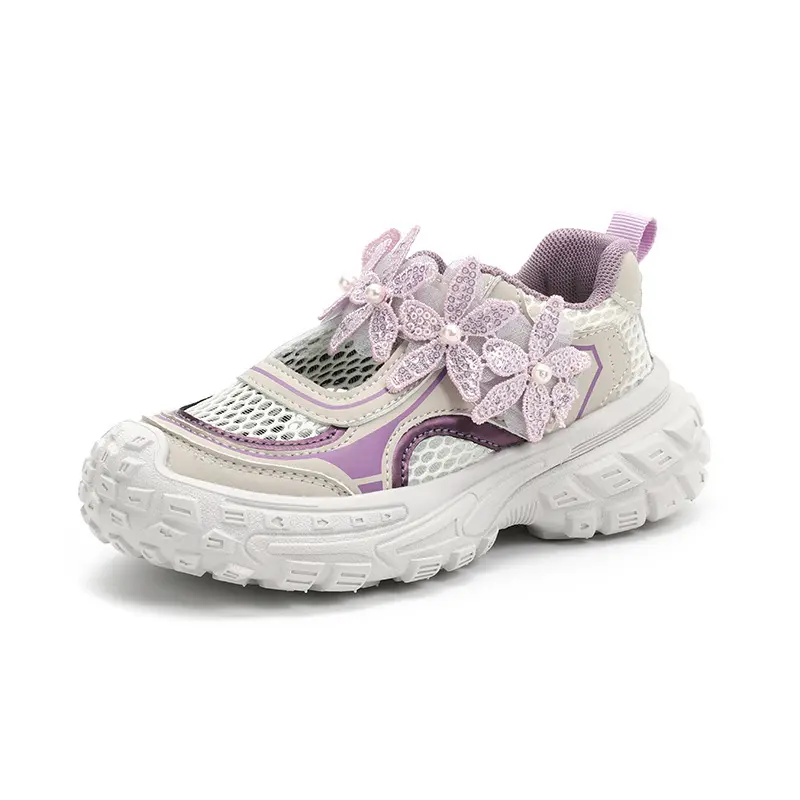 Summer 2025 Girl Sandals Trend New Children's Sports Sandals Mesh Fashion Kids Causal School Running Shoes Breathable Classic