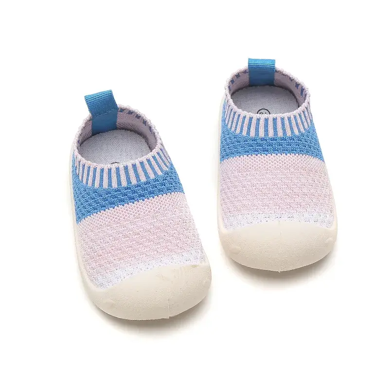 Baby Shoes Infants Toddlers First Walkers Anti-skid Indoor Outdoor Shoes Boys Girls Sneakers Stretch Fabric Sock Shoes Slip-on