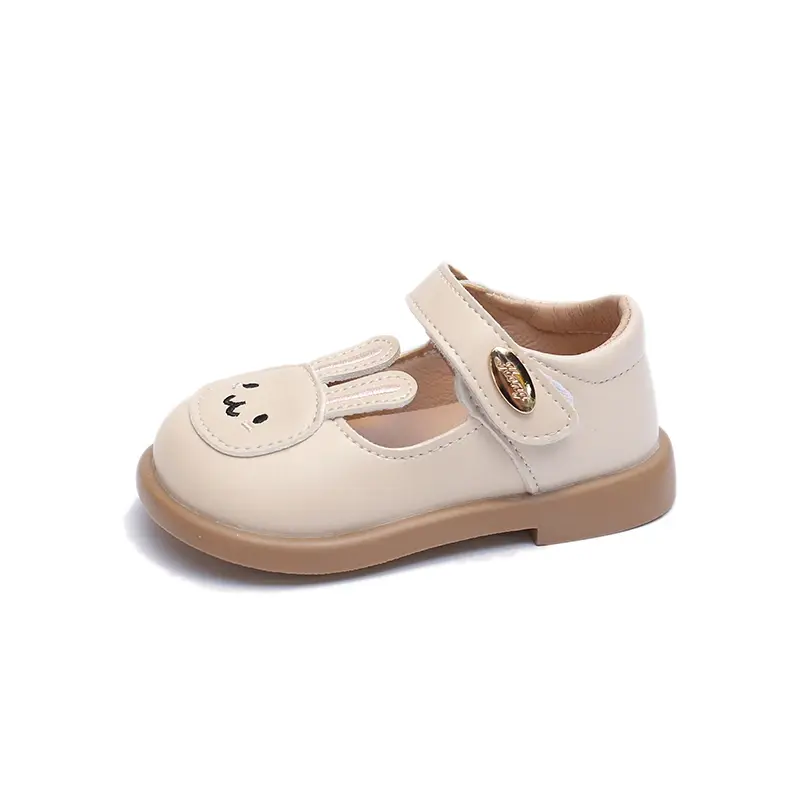 2025 New Spring Cute Bunny and Carrot Patch Children Casual Shoes for Girls Non-slip Kids Shoes Hook & Loop Breatheable Non-slip