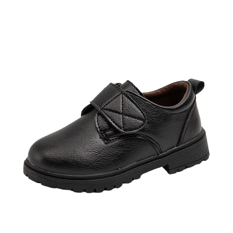 Kids Leather Shoe Four Seasons Brown Black Shoes for Boys Fashion Causal Children's School Uniform Shoes British Style Versatile