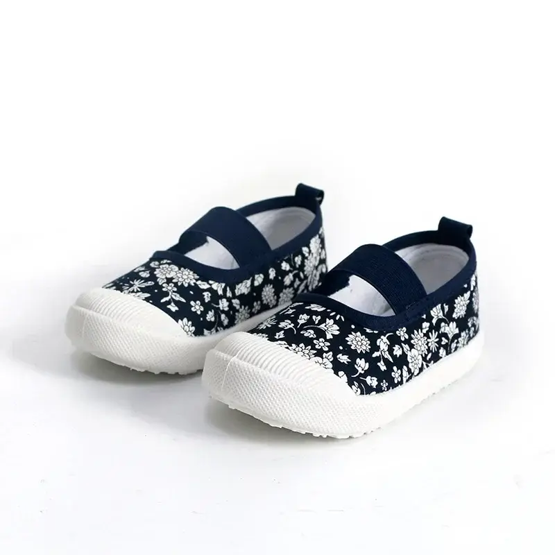 2025 New Spring Autumn Baby Girl Shoes Kids Canvas Shoes Children Casual Sneakers Candy Color Flowers For Girls Floral Prints