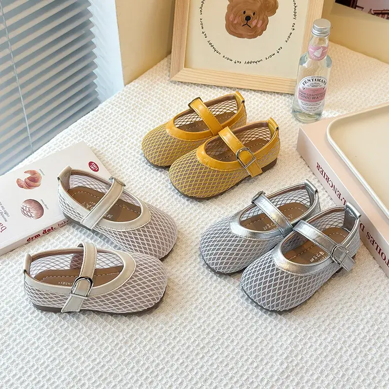 2025 Children Fashion Sandals for Girls Summer New Fashion Korean Style Soft Bottom Anti-slippery Versatile Cut-outs Beach Shoes
