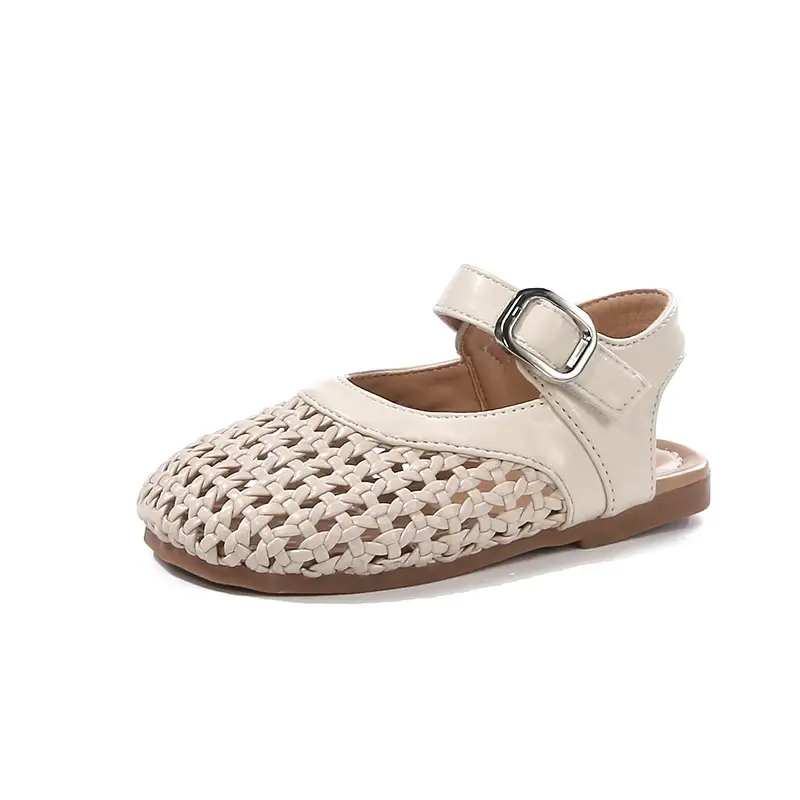2025 Children Casual Sandals for Girls Summer New Fashion Korean Style Soft Sole Anti-slippery Versatile Cut-outs Princess Shoes