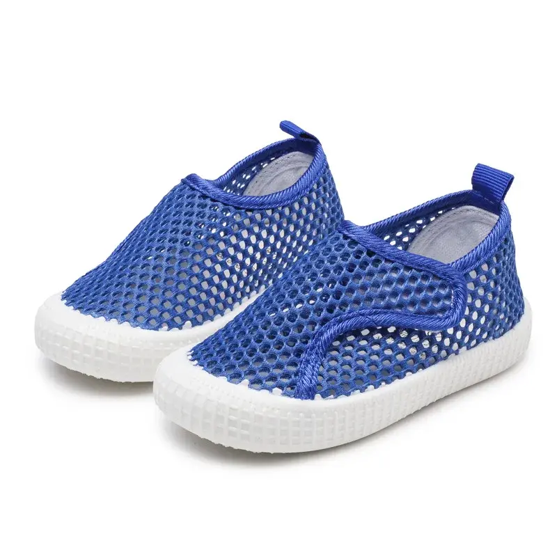 Summer Children's Air Mesh Cloth Shoes Kids Single-layer Shoes Baby Soft-bottom Hollow Net Sandals Breathable Hot Flats Sandals
