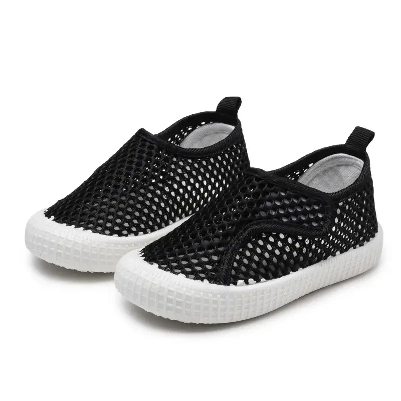 Summer Children's Air Mesh Cloth Shoes Kids Single-layer Shoes Baby Soft-bottom Hollow Net Sandals Breathable Hot Flats Sandals